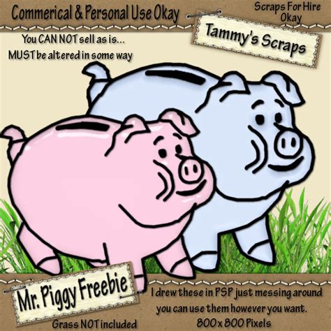 Tammys Scraps Mr Piggy Freebie