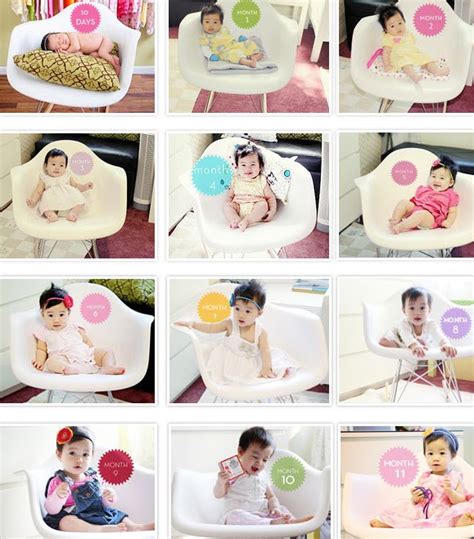 10 idéias de fotos para registrar o crescimento do seu bebê