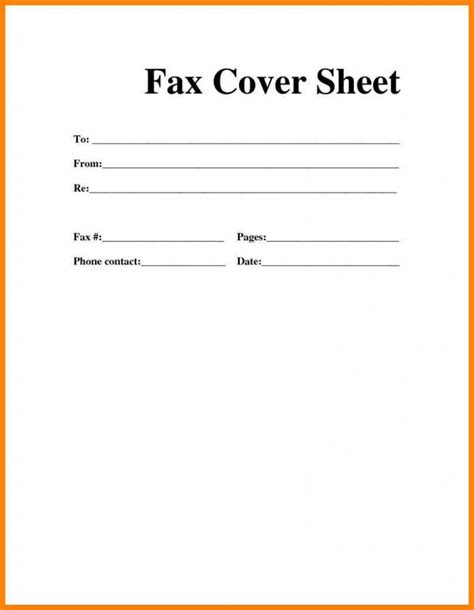 Fax Cover Sheet Template Free Microsoft Word Database