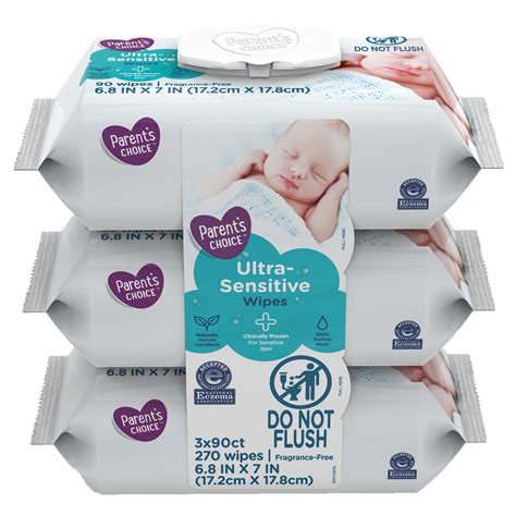 Baby Parents Choice Sensitive Soothing Aloe Baby Wipes Hypoallergenic