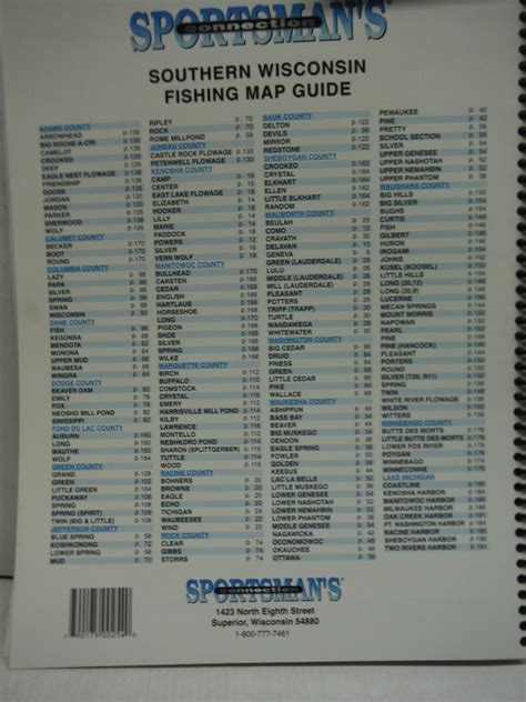 Southern Wisconsin Fishing Map Guide
