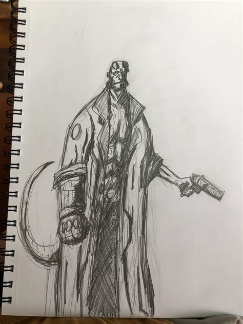Hellboy Sketch By Sherlockbatmanholmes On Deviantart