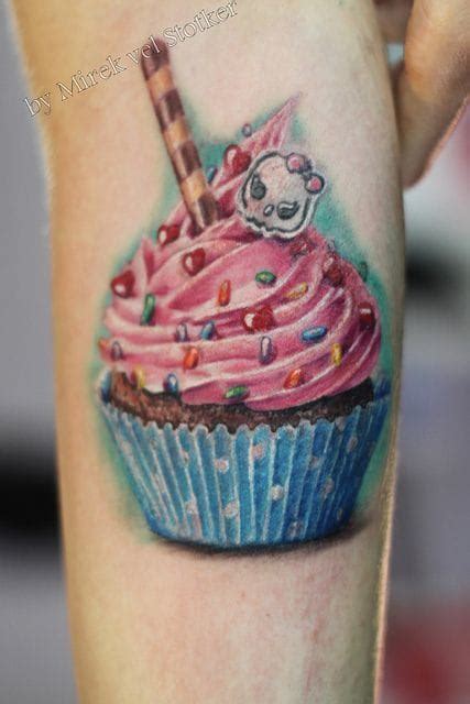 40 Yummy And Funny Cupcake Tattoos Tattoodo