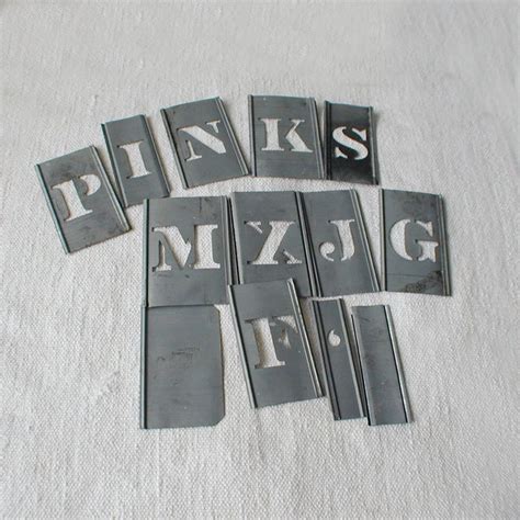 Interlocking Metal Stencils Letters And Numbers