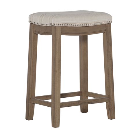 Linon Claridge 26 Backless Indoor Counter Stool Rustic Brown With