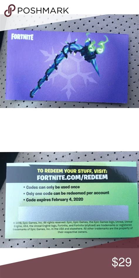 Now you will get one screen which shows enter access code. Unused Exclusive Fortnite Pickaxe Card PS4 Xbox PC Minty ...