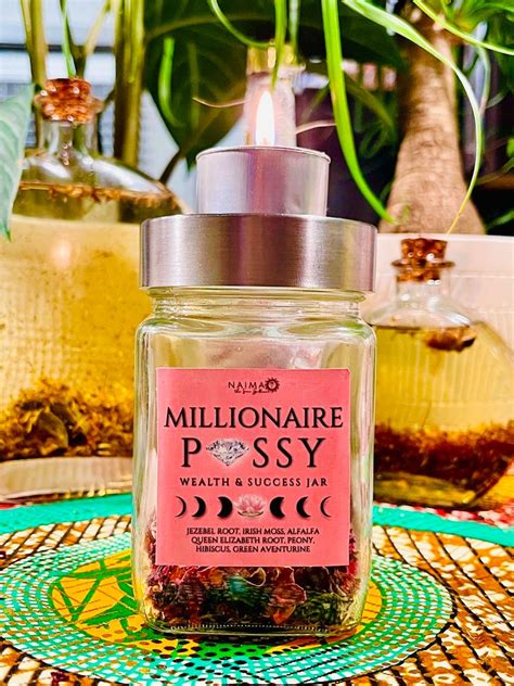 Millionaire Pussy Manifestation Jar For Wealth Success Etsy