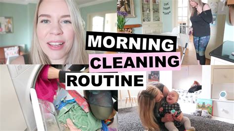 daily morning cleaning routine of a mum mom kate youtube