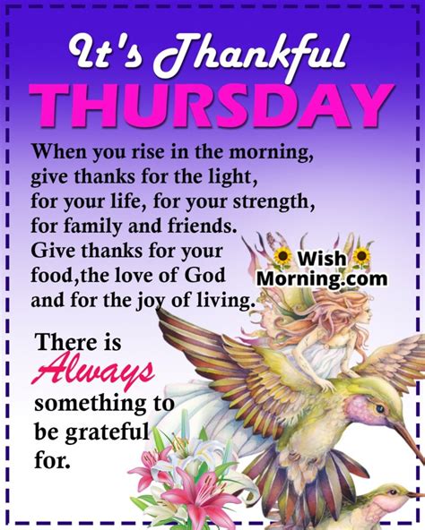 Thankful Thursday Quotes Wishes Wish Morning
