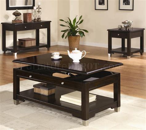 Made in either oak or walnut solid wood, can be used vertical or horizontally. Rich Dark Brown Walnut Finish Modern Coffee Table w/Options