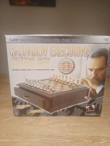 Kasparov Grandmaster Silver And Bronze Executive Chess Set New In Box