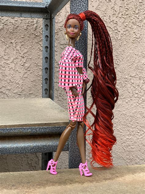 Natural Hair Barbie With Braids Etsy