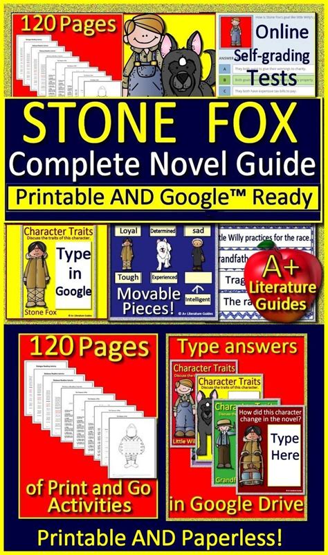 Stone Fox Novel Study Unit Includes Chapter Questions And Answers