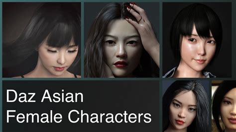 daz3d asian female characters youtube