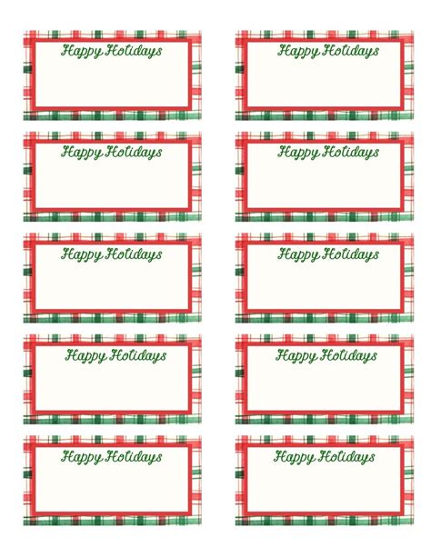 Free Printable Christmas Gift Tags Templates Christmas