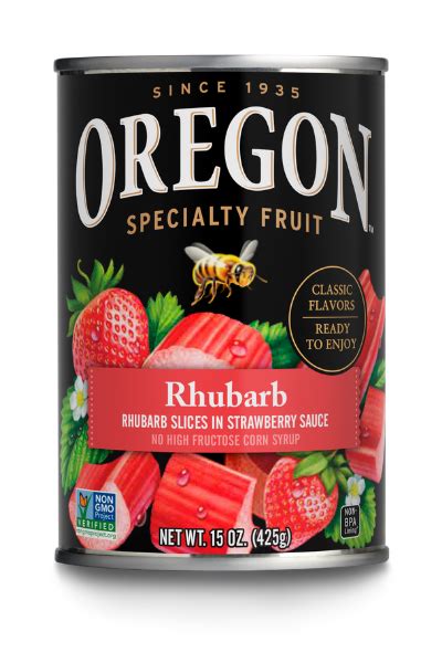 Oregon Specialty Fruits Canned Rhubarb In Strawberry Sauce Oregon