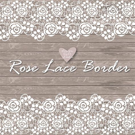 Lace Border Rustic Wedding Invitation Border Frame Lace