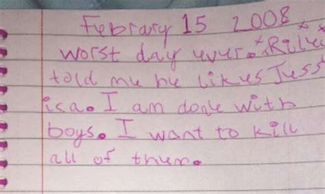 this teen posted her diary from when she was 7 and the entries are hilarious