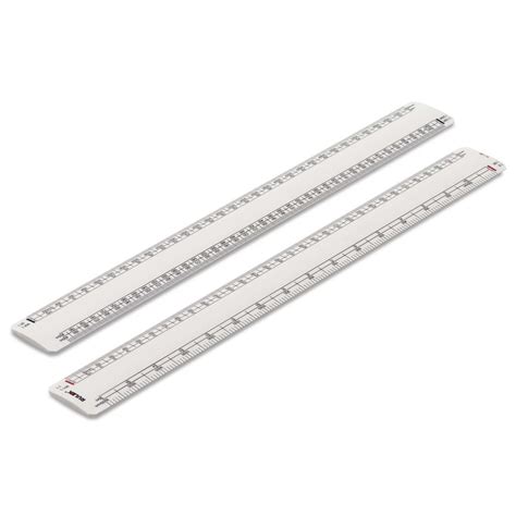 Linex Metal Triangular 300mm Scale Ruler Black Metal Architects Scales