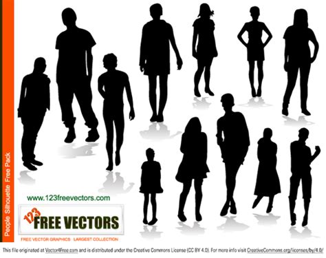 People Silhouettes Free Vector