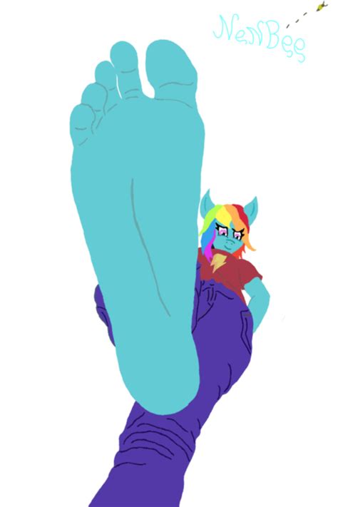 689991 Safe Rainbow Dash Solo Anthro Looking At You Feet