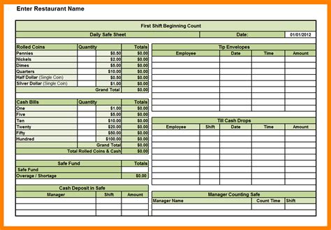 Daily Cash Balance Sheet Template Excel Free Excel Bookkeeping