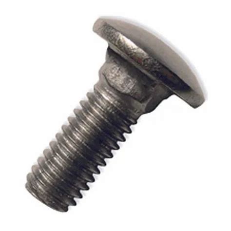 Silver Round Mild Steel Carriage Bolt For Industrial At Rs 110kg In