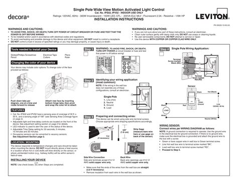 Leviton Motion Switch Wiring Diagram Circuit Diagram
