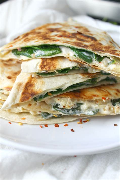 Sprinkle with ¼ cup of cheese. Vegan Spinach Artichoke Quesadillas | Recipe | Food ...
