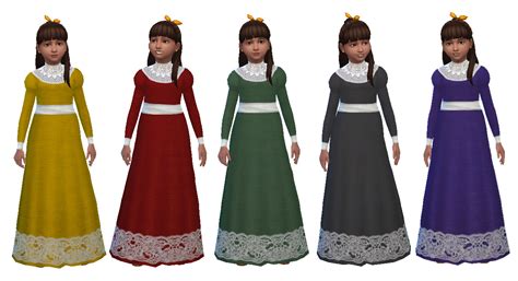 History Lovers Simblr Sims 4 Sensitive Victorian Girls Dress This