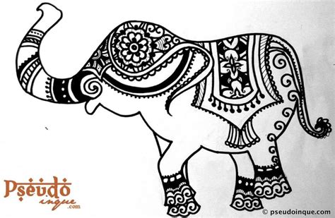 $6.99$6.99 ($0.58/count) get it as soon as wed, sep 9. My Pink Dendrites: Henna Elephant Lineart | Henna elephant ...