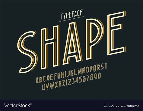 Decorative Vintage Typeface Font Typeface Vector Image