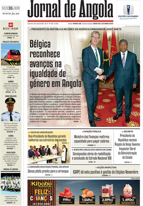 Jornal De Angola Sexta 30 De Junho De 2023