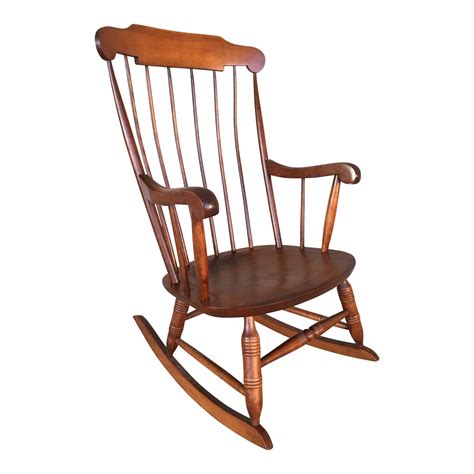 Nichols And Stone Solid Maple Boston Style Windsor Rocking Chair Chairish