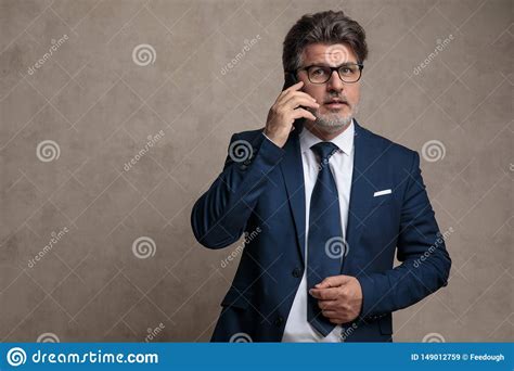 Concerned Man Talking On The Phone Stock Image Image Of Frightened