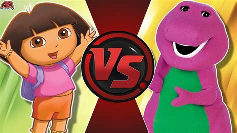 Dora Vs Barney Dora The Explorer Vs Barney The Dinosaur Cartoon