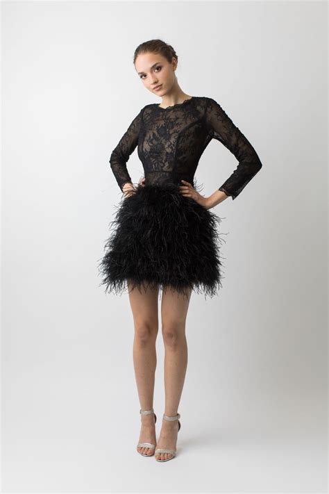 Rozalie in 2020 | Black feather dress, Feather dress, Dresses