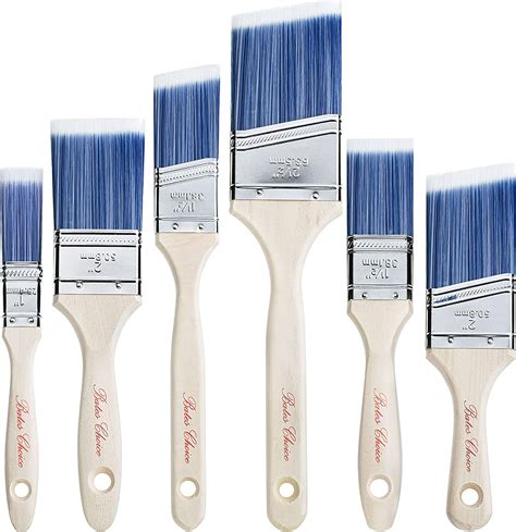 Bates Paint Brushes 6 Pack Treated Wood Handle Paint Brushes For Walls