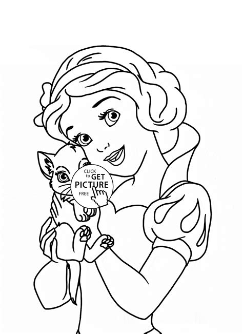 Princess Cat Coloring Page Coloring Home