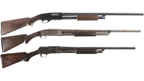 Three Slide Action Shotguns Rock Island Auction