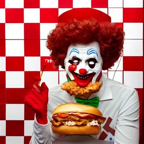 Kfc Clown Eating Mcdonalds Burger Stable Diffusion Openart