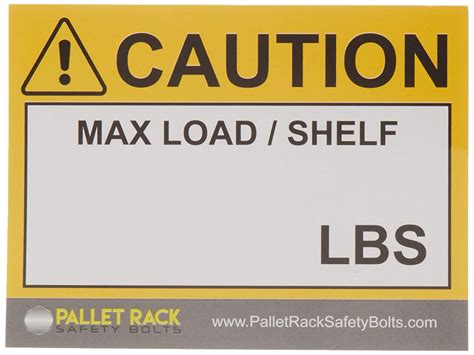 Warehouse Rack Labels Pallet Racks Capacity Labels For Warehouse