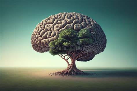 The Human Brain Is Like A Growing Tree Stock Illustration