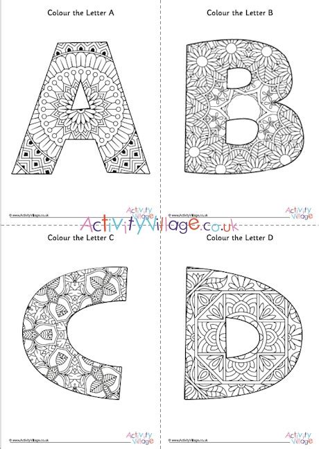 ) the word 'mandala' means circle and there are incredibly beautiful historic examples of artwork created in this circular form. All Alphabet Mandala Colouring Pages