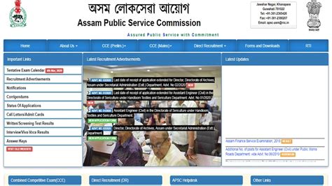 Assam Psc Recruitment Assam Public Service Commission Latest Job