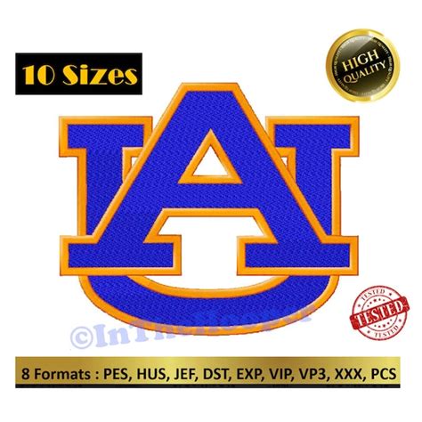 Auburn University Logo Machine Embroidery Designs By Inthehooper
