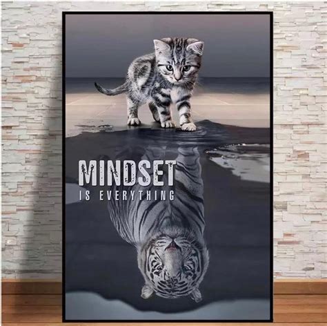 Mindset Is Everything Motivatie Canvas Wall Art X INCLUSIEF