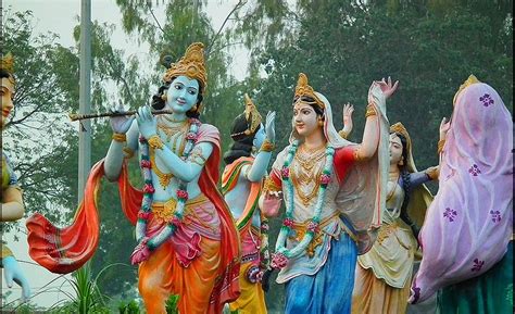 Happy Gugi Radha Krishna Statues In Prem Mandir Vrindavan