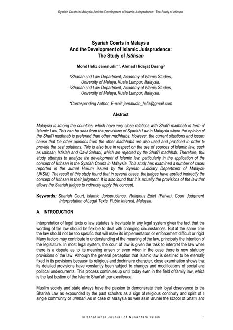 I am a malaysian who had registered my marriage in malaysia and had obtained divorce certificate from overseas, is my. (PDF) Syariah Courts in Malaysia and the Development of ...