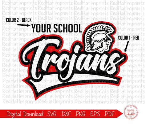 Trojan Svg Trojans Svg Mascot Digital File Etsy